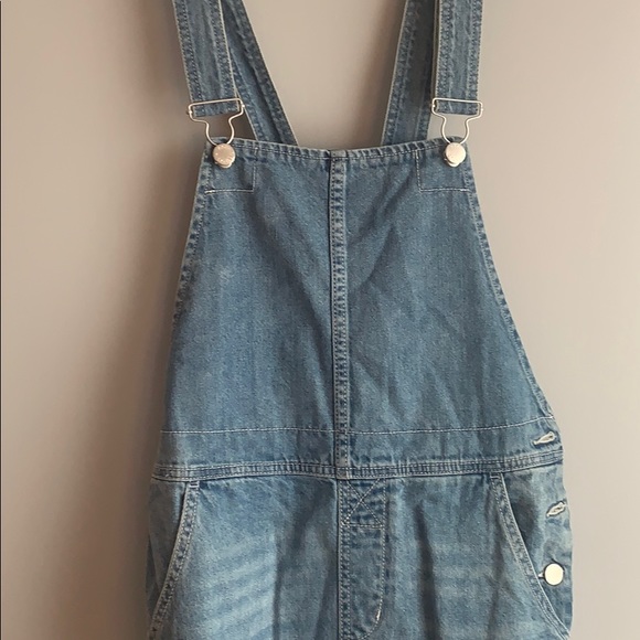 Free People Light Wash Denim Overall Dress - Picture 2 of 3
